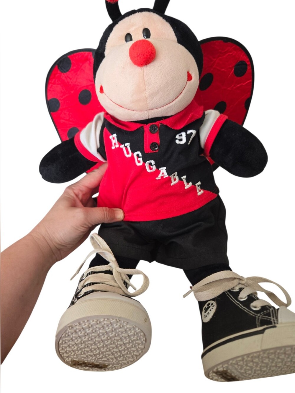 : Build-A-Bear Ladybug Plush Hug Me 97 Outfit Sneakers Red Black